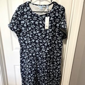 Draper James navy floral dress 1x new with tags
